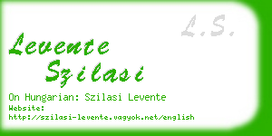 levente szilasi business card